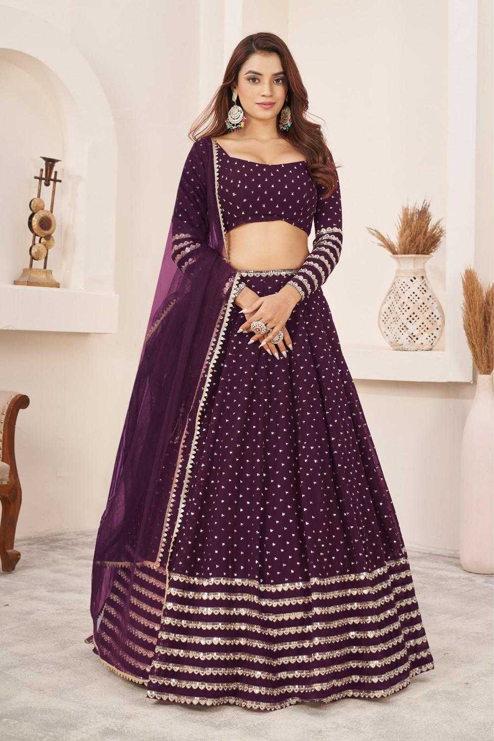 Ynf Georgette RIN197 Aanchal-1869 Lehengas Wedding Collections Festive Collections Wholesale Net Fancy Lehenga Georgette Lehenga Heavy Lehenga Manufacturer