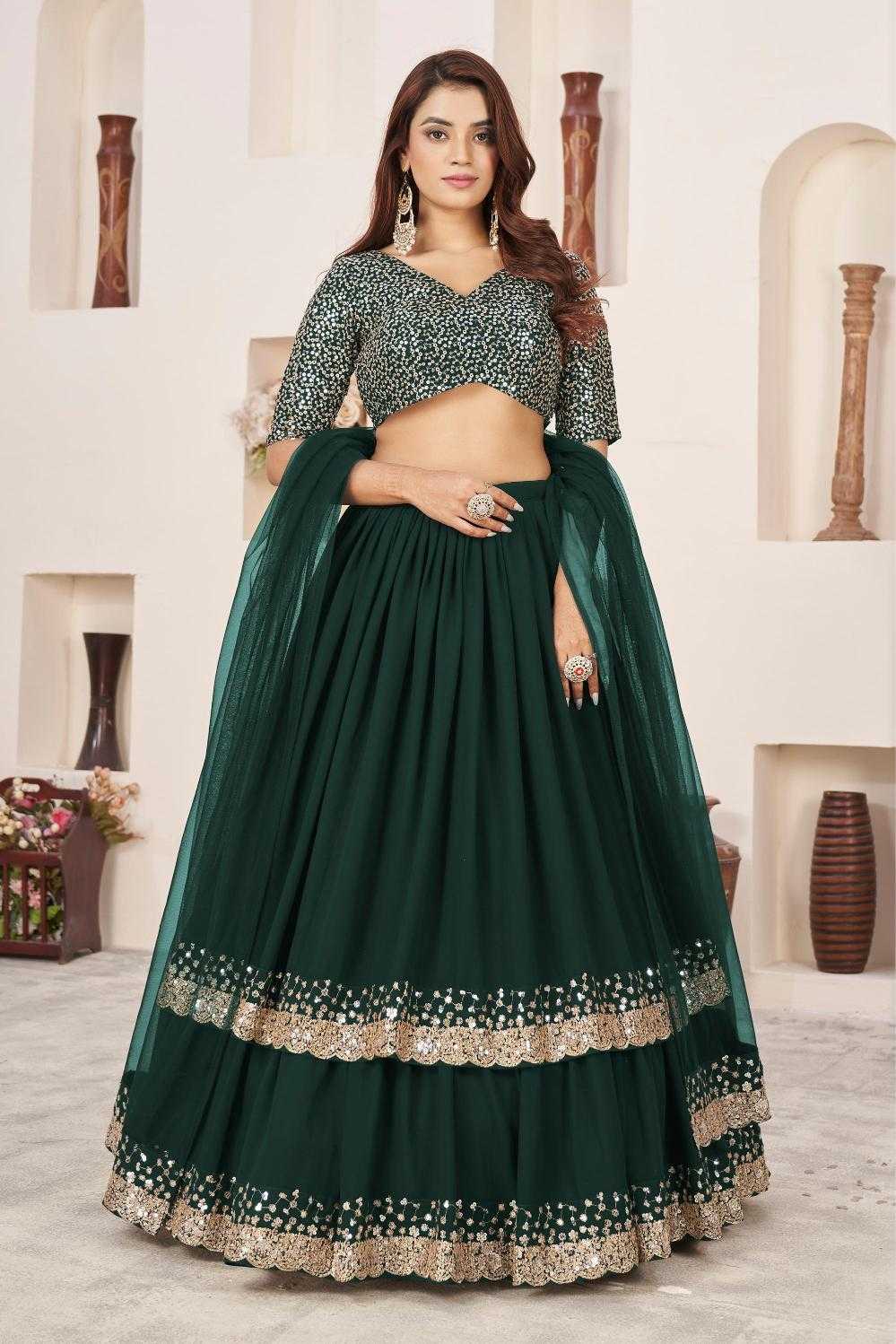 Ynf Georgette RIN197 Aanchal-1869 Lehengas Wedding Collections Festive Collections Wholesale Net Fancy Lehenga Georgette Lehenga Heavy Lehenga Manufacturer