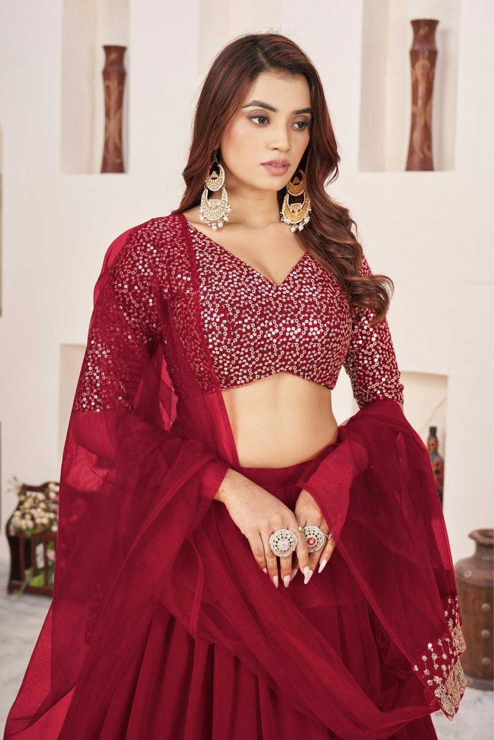 Ynf Georgette RIN197 Aanchal-1869 Lehengas Wedding Collections Festive Collections Wholesale Net Fancy Lehenga Georgette Lehenga Heavy Lehenga Manufacturer