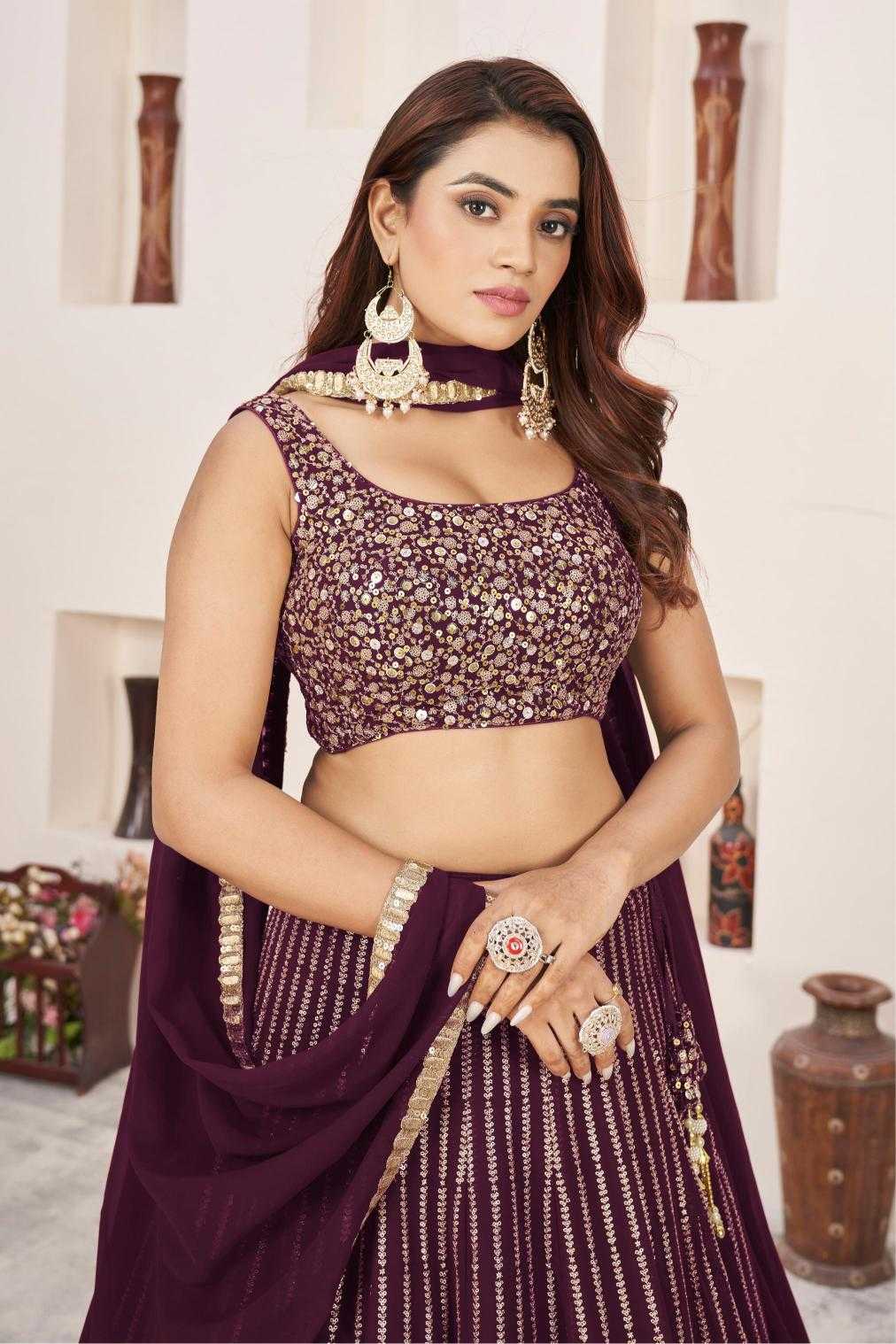 Ynf Georgette RIN197 Aanchal-1869 Lehengas Wedding Collections Festive Collections Wholesale Net Fancy Lehenga Georgette Lehenga Heavy Lehenga Manufacturer
