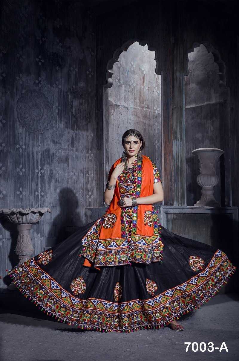 Ynf Art Silk RIN227 7003 Lehengas Festive Collections Wholesale Mirror Work Lehenga Navratri Chaniya Choli Manufacturer