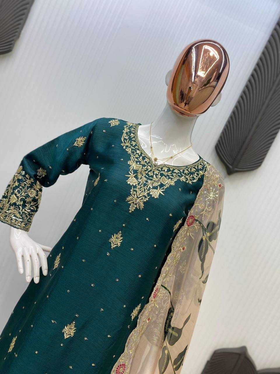 Ynf Chinon RIN141 1946 Suits & Dresses Islamic Clothing Wholesale Sharara Salwar Suits Pakistani Suits Embroidered Suits Manufacturer