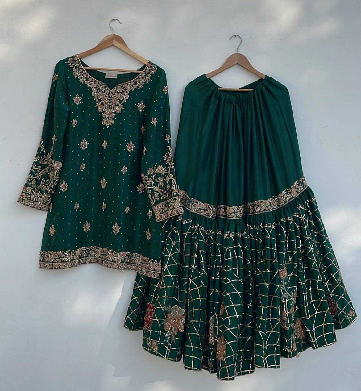 Ynf Chinon RIN141 1946 Suits & Dresses Islamic Clothing Wholesale Sharara Salwar Suits Pakistani Suits Embroidered Suits Manufacturer