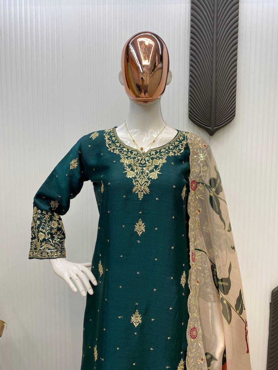 Ynf Chinon RIN141 1946 Suits & Dresses Islamic Clothing Wholesale Sharara Salwar Suits Pakistani Suits Embroidered Suits Manufacturer