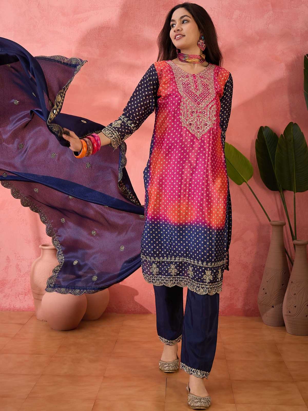 Ynf Chinon Silk RIN184 ARISSA Suits & Dresses Wedding Collections Festive Collections Wholesale Ladies Silk Suit Wedding Suits Designer Suits Manufacturer