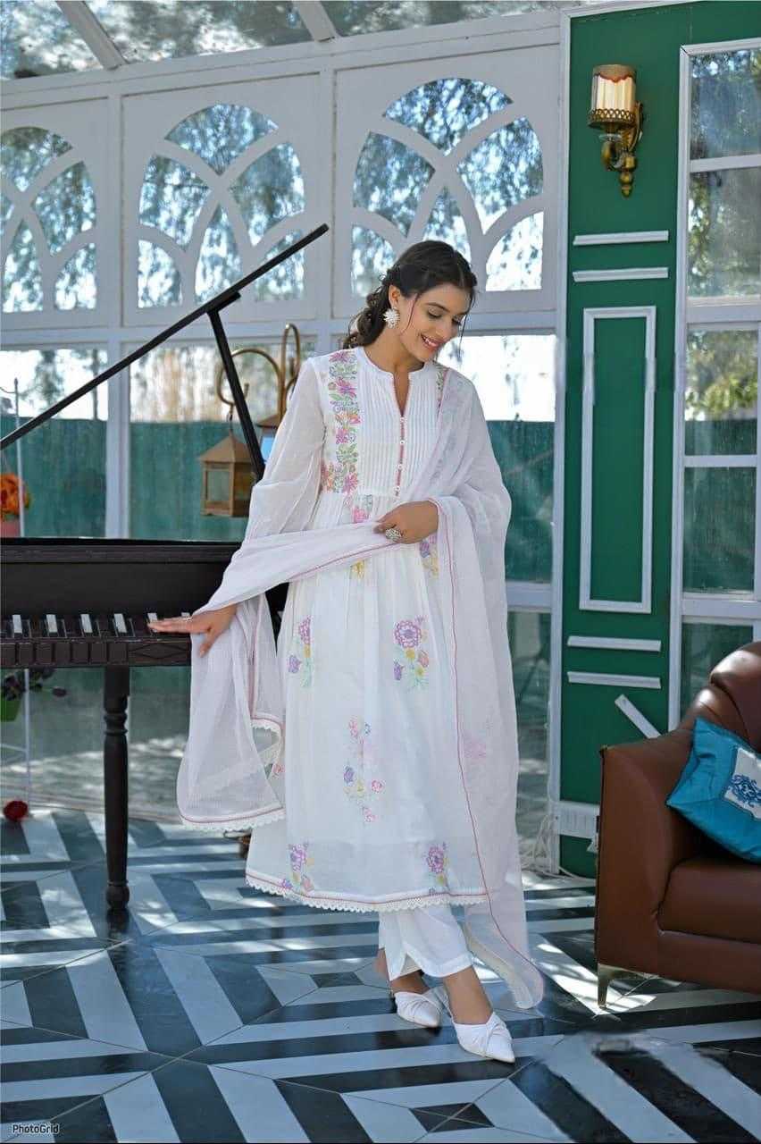 Ynf Cotton KESH481 mul mul Suits & Dresses Wedding Collections Festive Collections Wholesale Embroidery Suits Cotton Suits Anarkali Suits Manufacturer