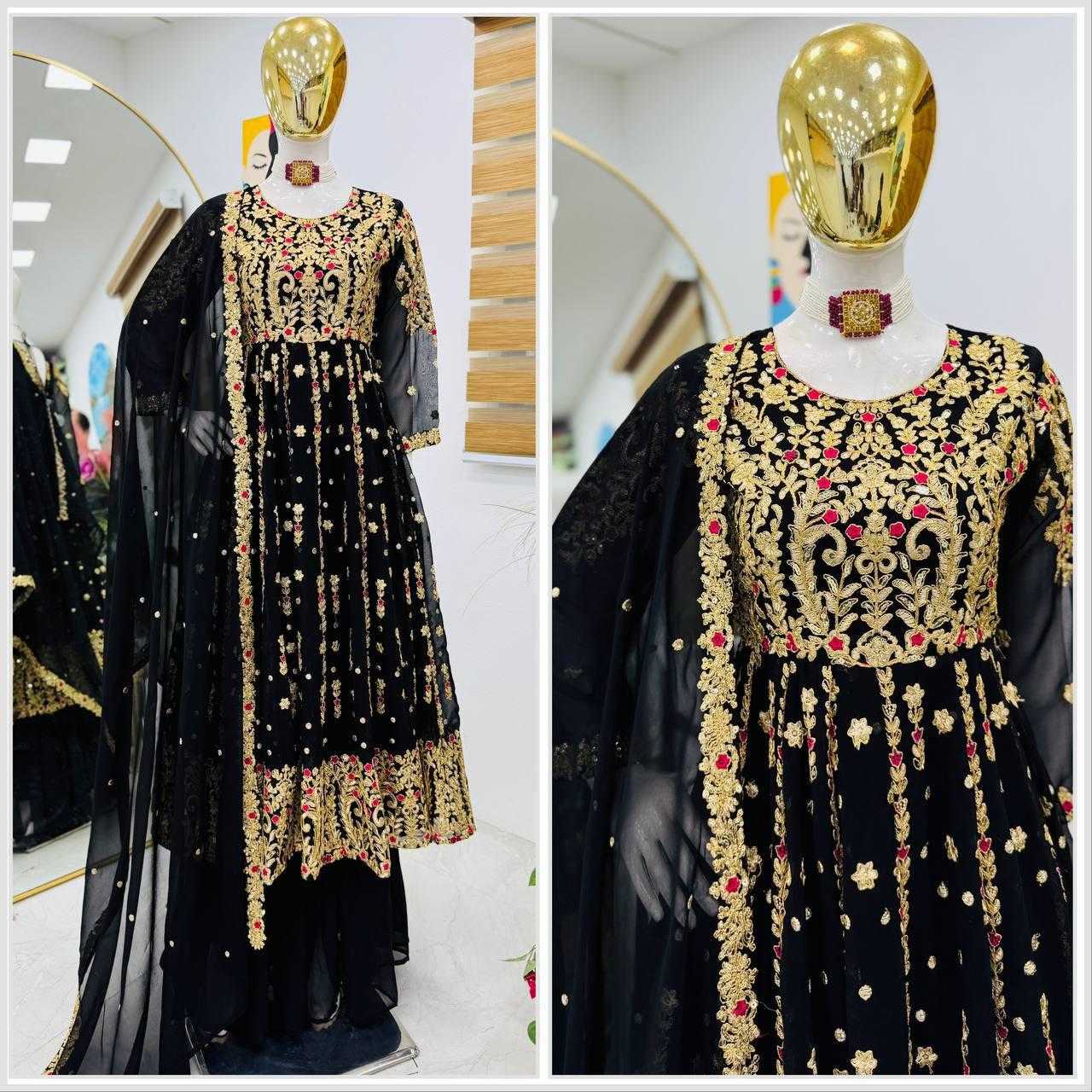 Ynf Faux Georgette KESH481 Codding Suits & Dresses Wedding Collections Festive Collections Wholesale Embroidery Suits Palazzo Suit Georgette Suit Manufacturer