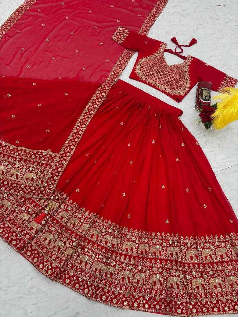 Ynf Faux Georgette KESH481 stich Collection Lehengas Wedding Collections Festive Collections Wholesale Embroidered Lehenga Georgette Lehenga Sequins Lehenga Manufacturer