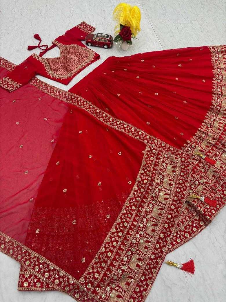 Ynf Faux Georgette KESH481 stich Collection Lehengas Wedding Collections Festive Collections Wholesale Embroidered Lehenga Georgette Lehenga Sequins Lehenga Manufacturer