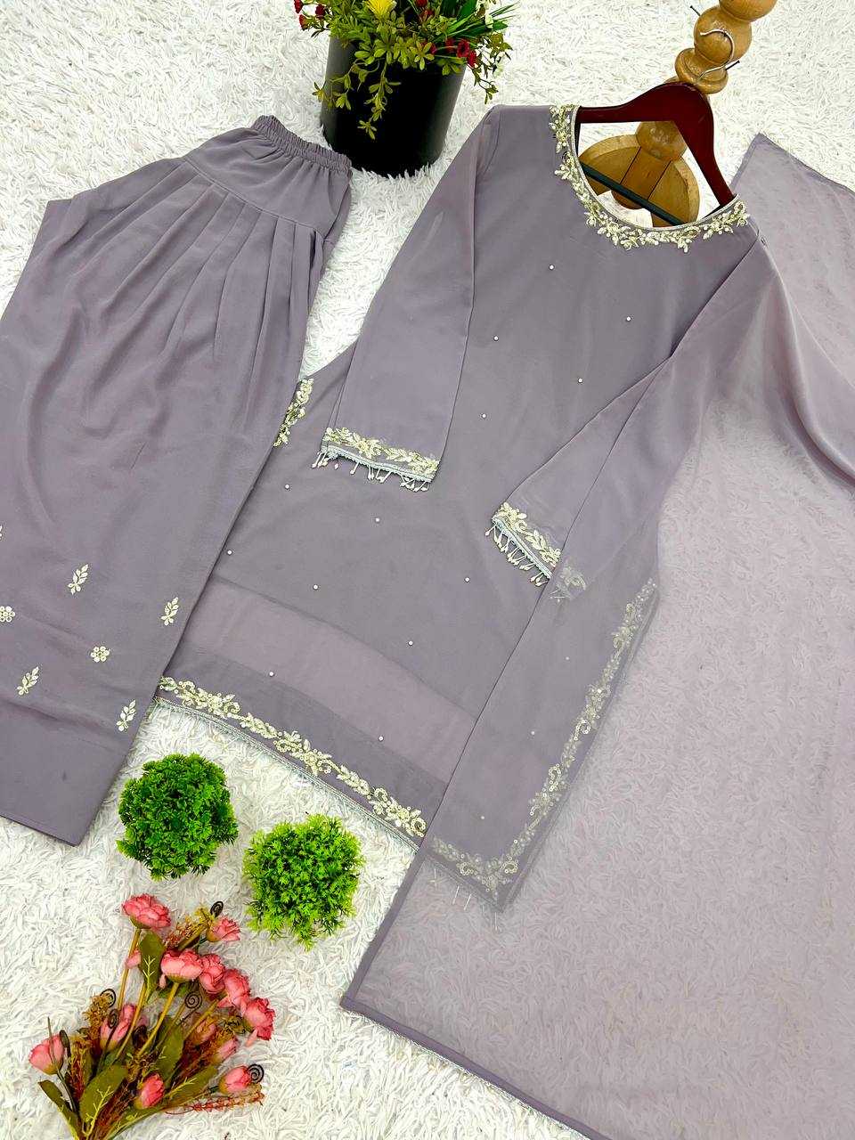 Ynf Faux Georgette RIN197 4606 Suits & Dresses Wedding Collections Festive Collections Wholesale Georgette Suit Wedding Suits Designer Suits Manufacturer