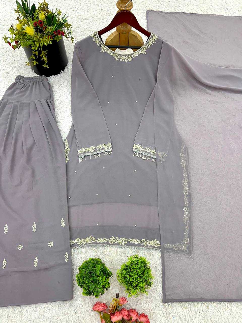 Ynf Faux Georgette RIN197 4606 Suits & Dresses Wedding Collections Festive Collections Wholesale Georgette Suit Wedding Suits Designer Suits Manufacturer