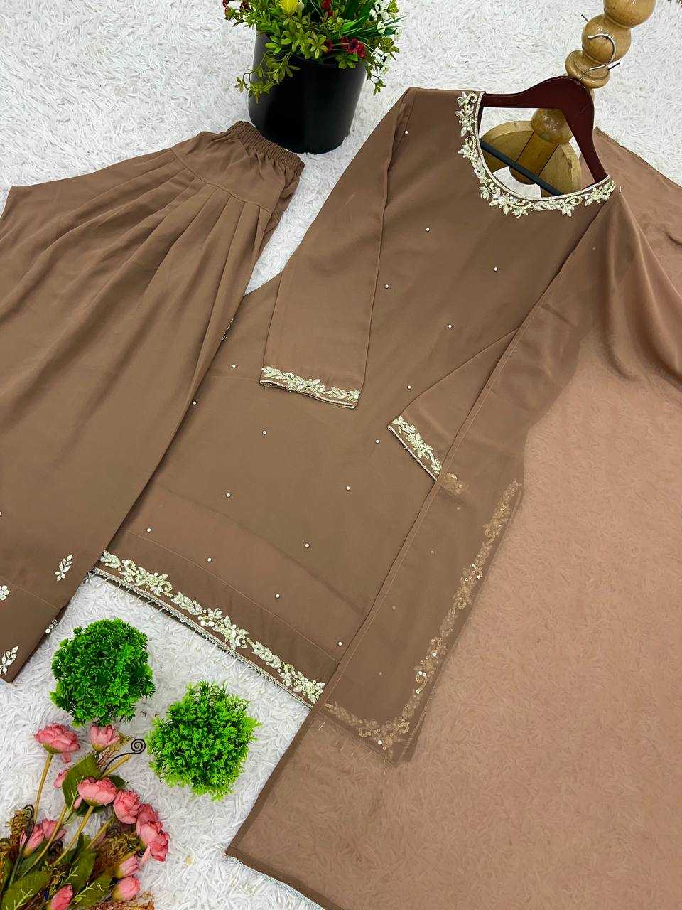 Ynf Faux Georgette RIN197 4606 Suits & Dresses Wedding Collections Festive Collections Wholesale Georgette Suit Wedding Suits Designer Suits Manufacturer