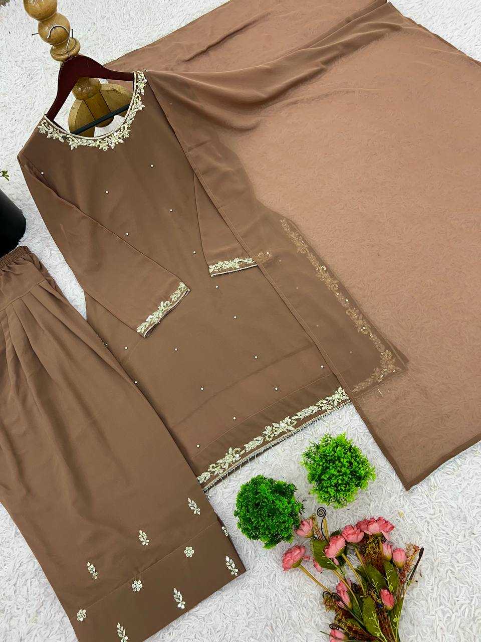 Ynf Faux Georgette RIN197 4606 Suits & Dresses Wedding Collections Festive Collections Wholesale Georgette Suit Wedding Suits Designer Suits Manufacturer