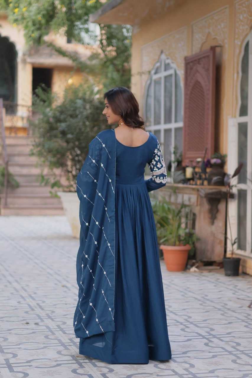 Ynf Georgette KESH489 1150 Gowns Wholesale Embroidery Gowns Anarkali Gown Long Gowns Manufacturer