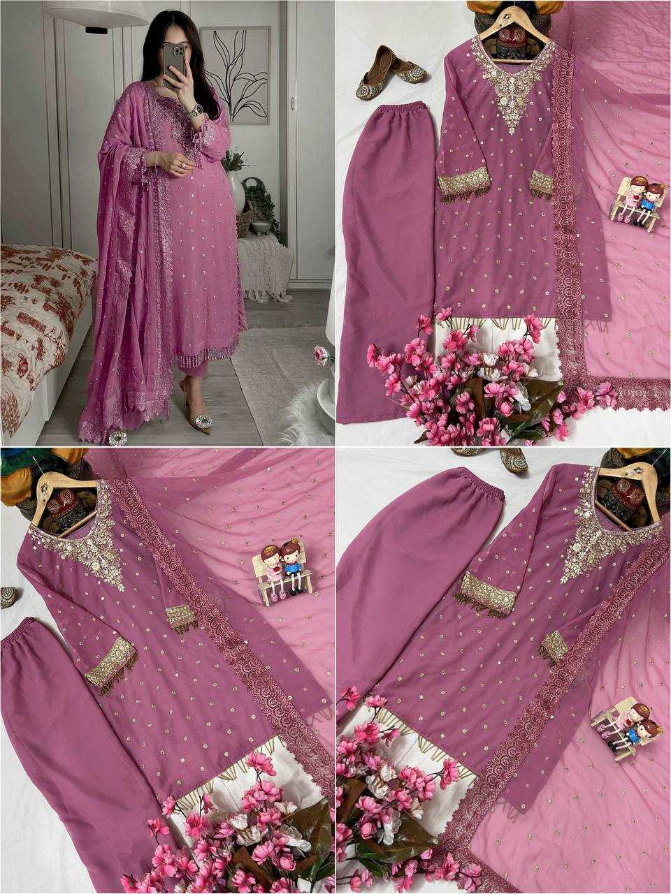 Ynf Georgette KESH492 1365 Kurti Wholesale Mirror Work Kurti Embroidered Kurtis Manufacturer