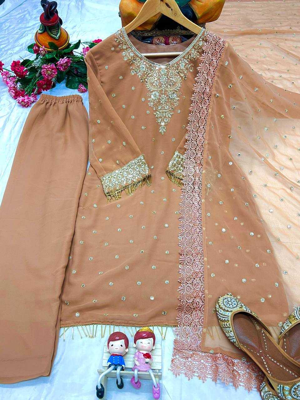 Ynf Georgette KESH492 1365 Kurti Wholesale Mirror Work Kurti Embroidered Kurtis Manufacturer