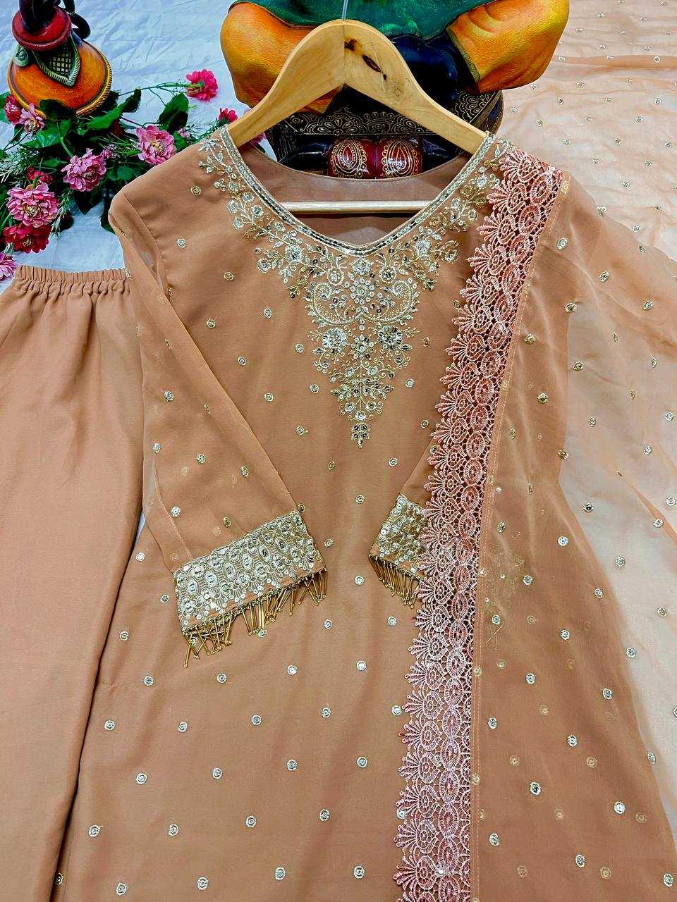 Ynf Georgette KESH492 1365 Kurti Wholesale Mirror Work Kurti Embroidered Kurtis Manufacturer