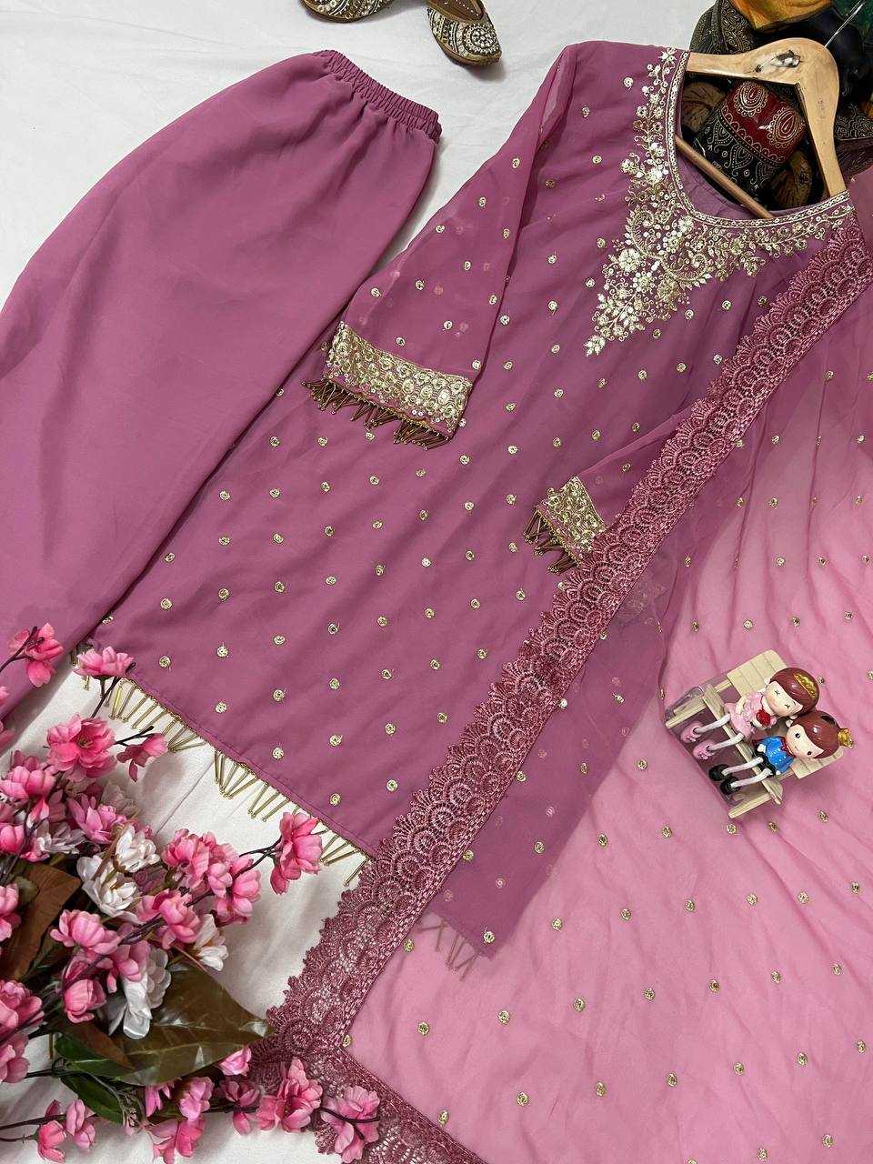 Ynf Georgette KESH492 1365 Kurti Wholesale Mirror Work Kurti Embroidered Kurtis Manufacturer