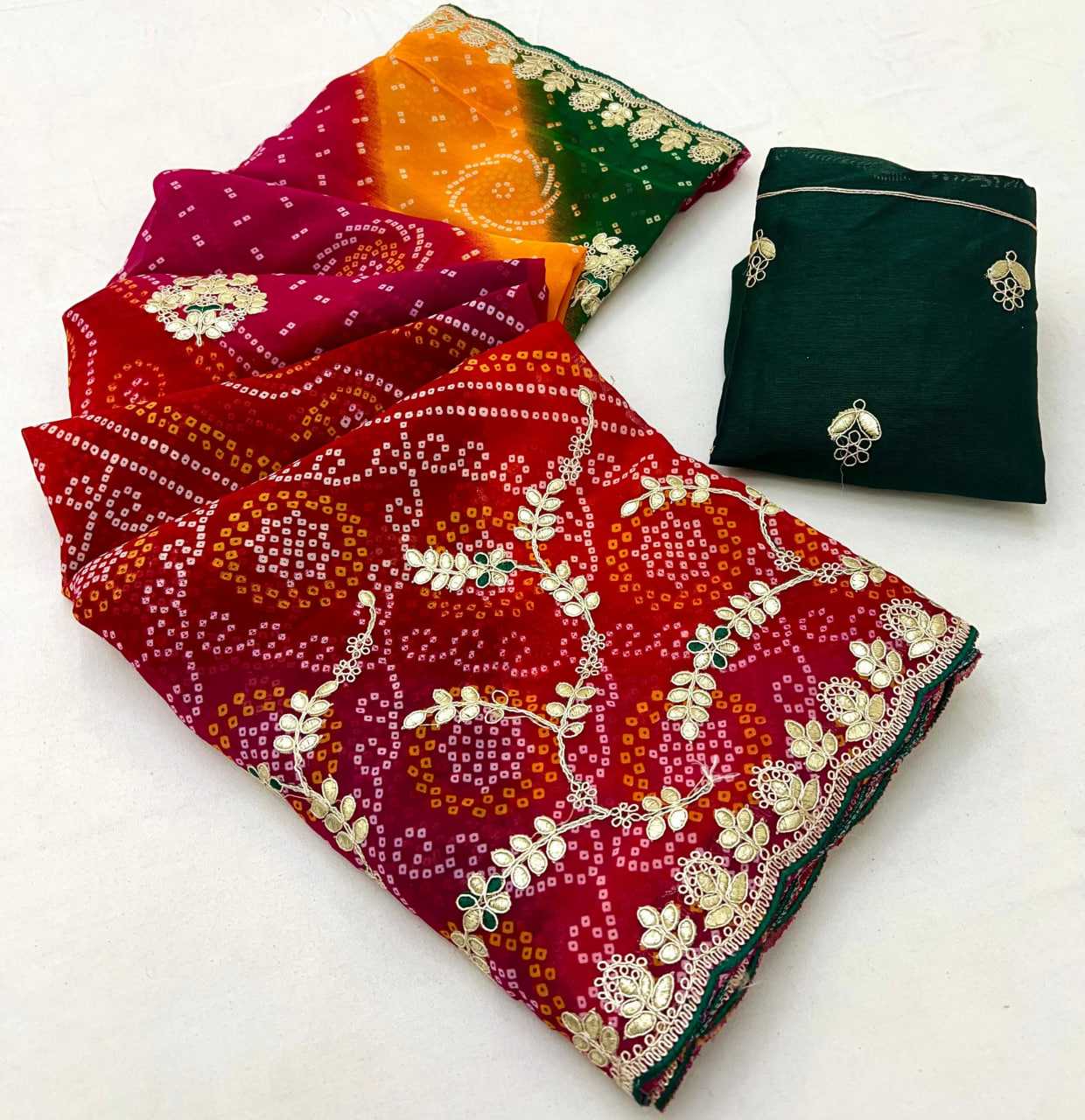 Ynf Georgette RIN128 203 Sarees Wedding Collections Festive Collections Wholesale Georgette Sarees Gota Patti Sarees Cutwork Saree Manufacturer