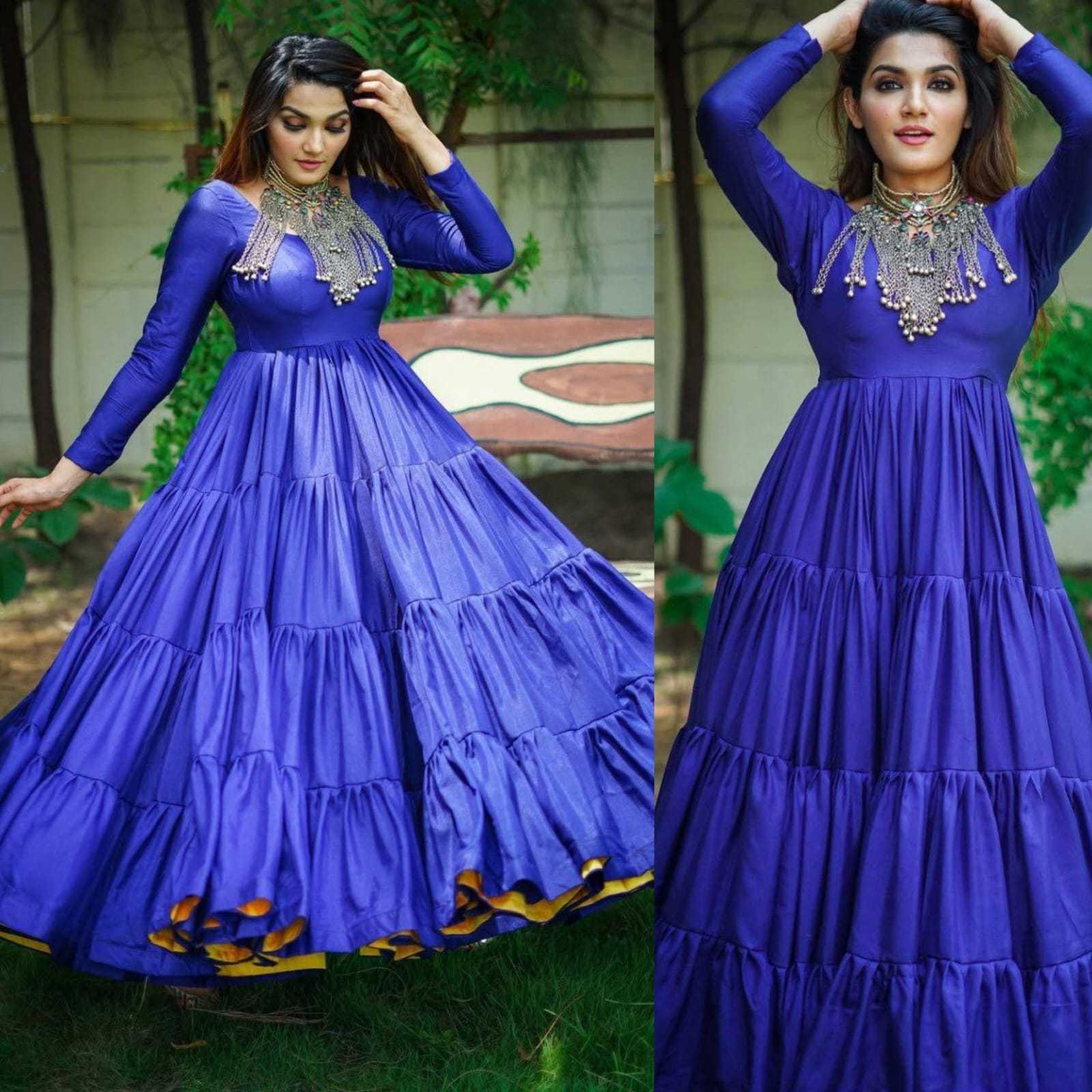 Ynf Georgette RIN157 PC-3170 Gowns Festive Collections Plus Size Collections Wholesale Georgette Gown Party Wear Gowns Full Sleeve Gowns Manufacturer