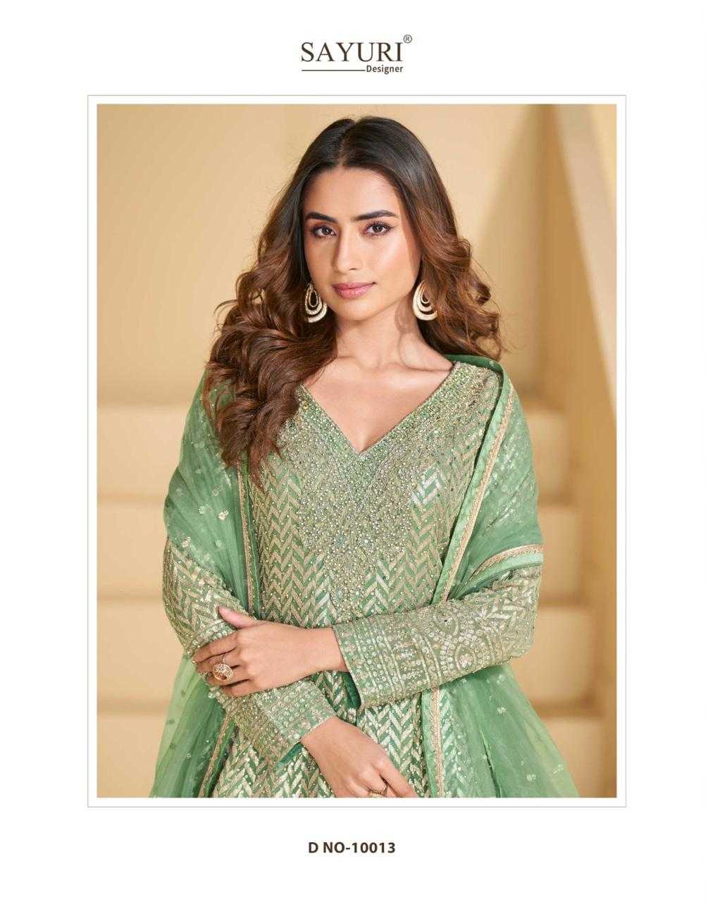 Ynf Georgette RIN184 SAYURI-ANOKHI Suits & Dresses Wedding Collections Festive Collections Wholesale Embroidery Suits Palazzo Suit Georgette Suit Manufacturer