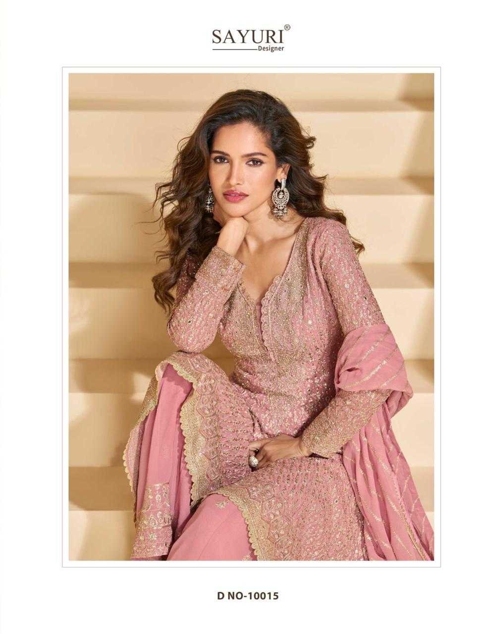 Ynf Georgette RIN184 SAYURI-ANOKHI Suits & Dresses Wedding Collections Festive Collections Wholesale Embroidery Suits Palazzo Suit Georgette Suit Manufacturer