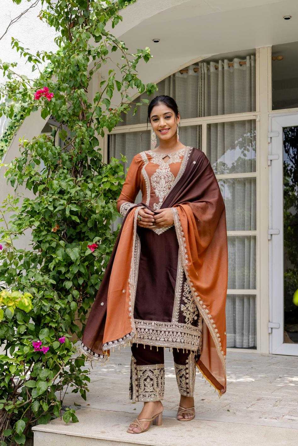 Ynf Georgette RIN197 4657 Suits & Dresses Wedding Collections Festive Collections Wholesale Georgette Suit Bridal Wedding Dresses Manufacturer