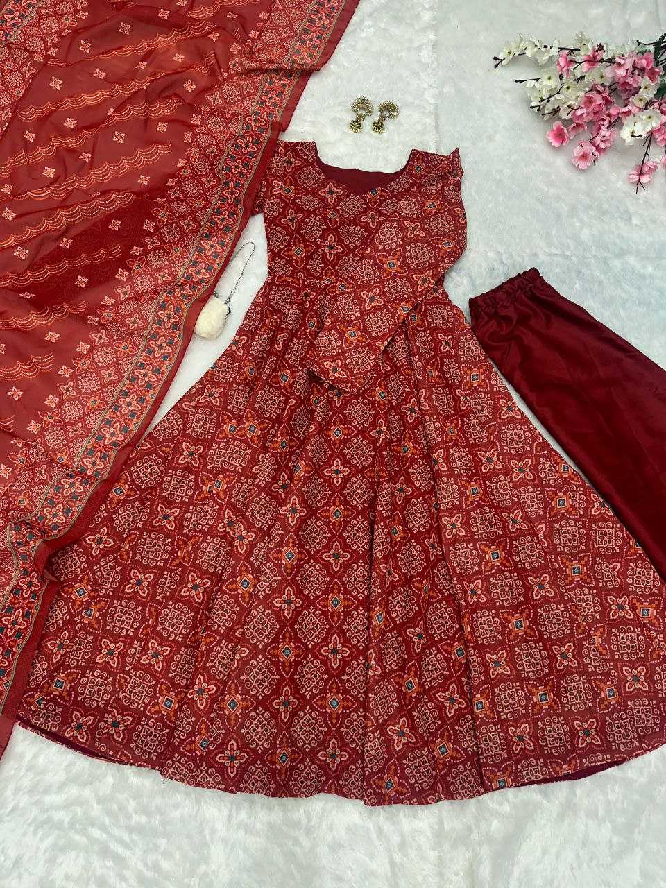 Ynf Pure Cotton KESH154 1140 Gowns Wholesale Printed Gowns Anarkali Gown Long Gowns Manufacturer