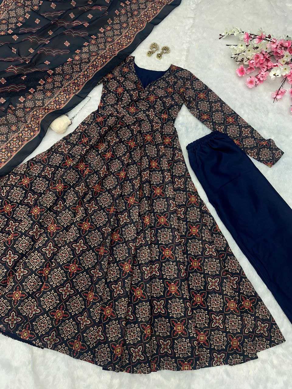 Ynf Pure Cotton KESH154 1140 Gowns Wholesale Printed Gowns Anarkali Gown Long Gowns Manufacturer
