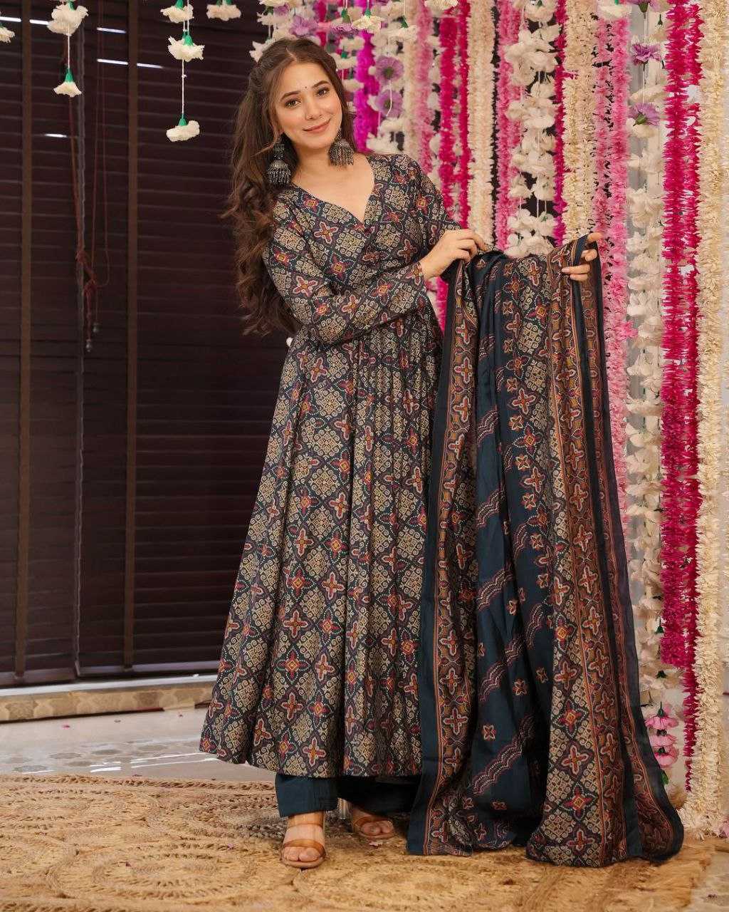 Ynf Pure Cotton KESH154 1140 Gowns Wholesale Printed Gowns Anarkali Gown Long Gowns Manufacturer