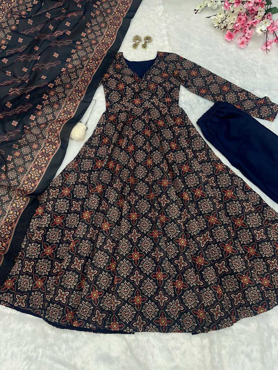 Ynf Pure Cotton KESH154 1140 Gowns Wholesale Printed Gowns Anarkali Gown Long Gowns Manufacturer