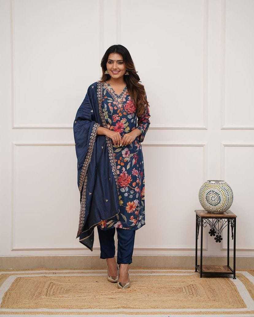 Ynf Russian Silk RIN222 SI-212 Suits & Dresses Wedding Collections Festive Collections Wholesale Embroidery Suits Ladies Silk Suit Party wear suits Manufacturer
