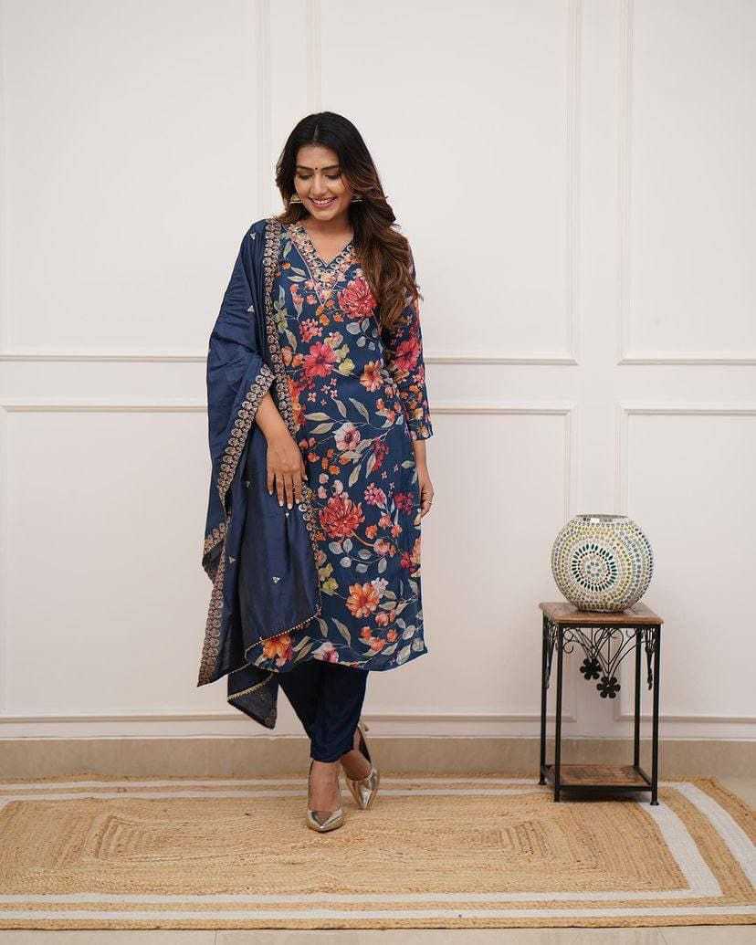 Ynf Russian Silk RIN222 SI-212 Suits & Dresses Wedding Collections Festive Collections Wholesale Embroidery Suits Ladies Silk Suit Party wear suits Manufacturer