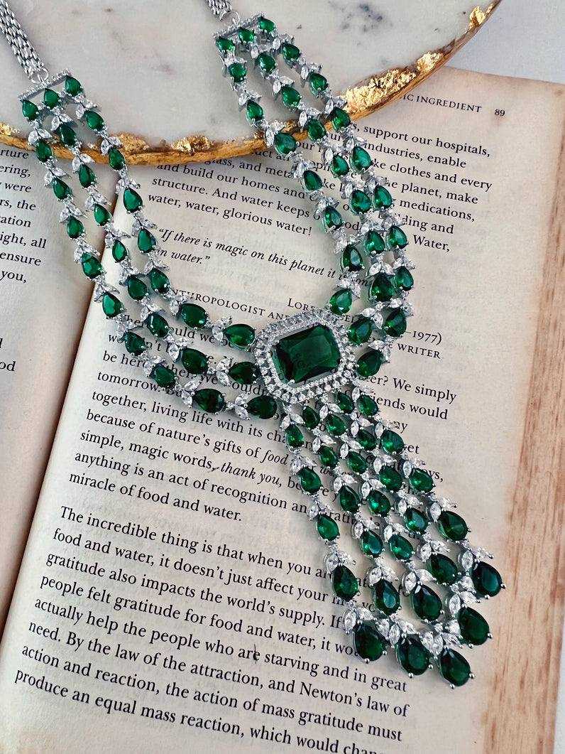 Ynf AD Diamond KESH192 Womens Jewellery Wholesale AD Diamond Necklace Necklaces Set Antique Necklaces Set Manufacturer