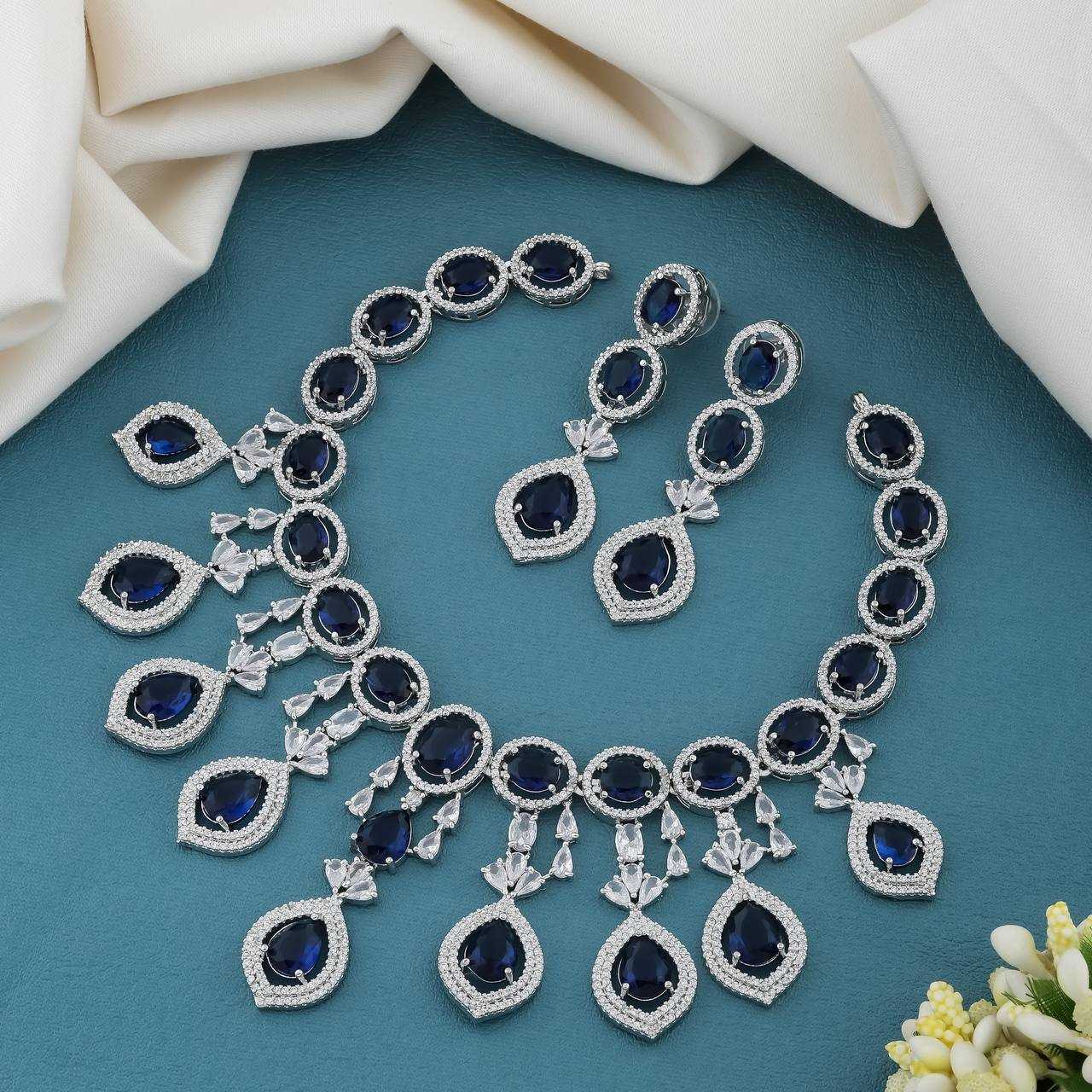 Ynf AD Diamond KESH192 Womens Jewellery Wholesale AD Diamond Necklace Necklaces Set Antique Necklaces Set Manufacturer