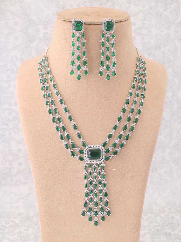 Ynf AD Diamond KESH192 Womens Jewellery Wholesale AD Diamond Necklace Necklaces Set Antique Necklaces Set Manufacturer