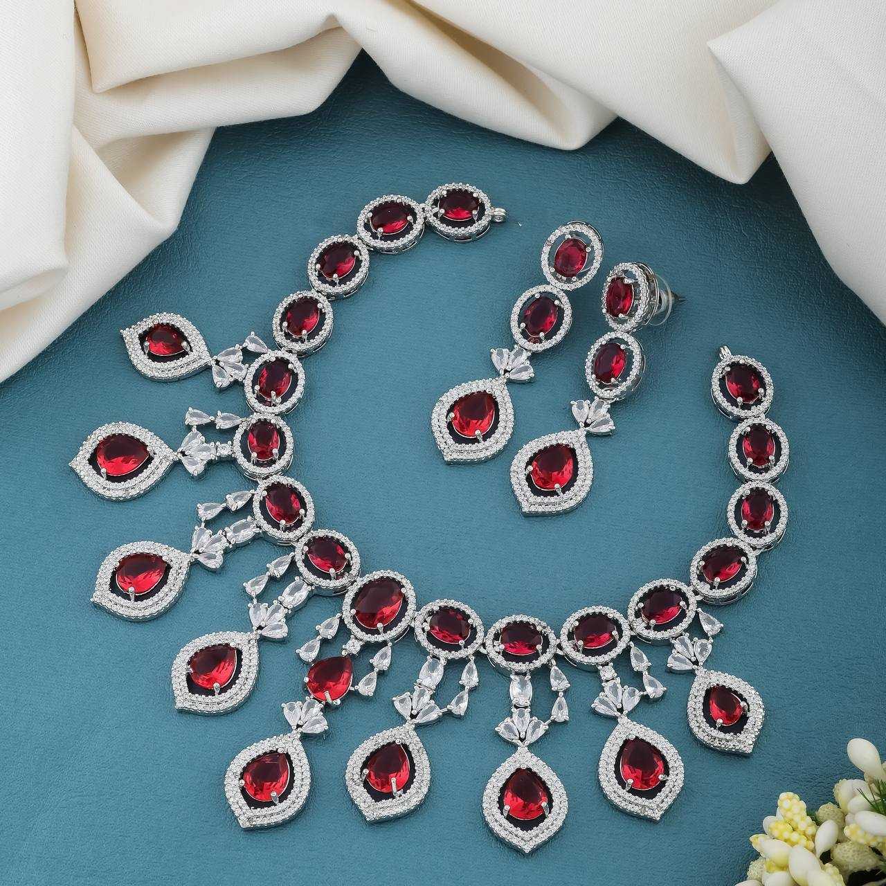 Ynf AD Diamond KESH192 Womens Jewellery Wholesale AD Diamond Necklace Necklaces Set Antique Necklaces Set Manufacturer
