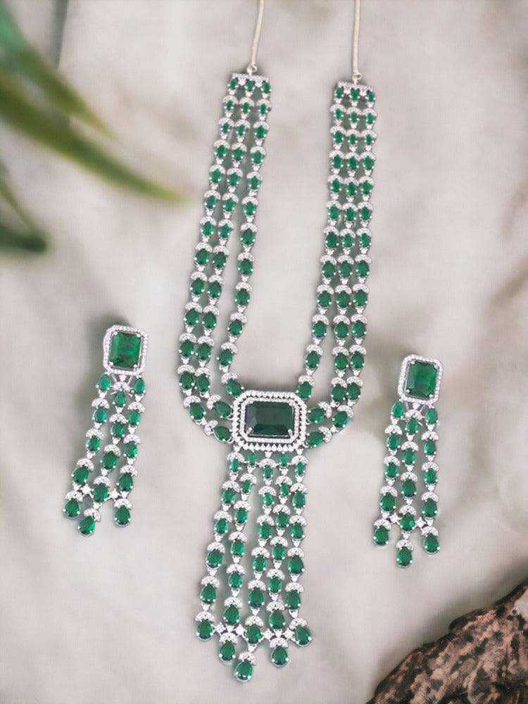 Ynf AD Diamond KESH192 Womens Jewellery Wholesale AD Diamond Necklace Necklaces Set Antique Necklaces Set Manufacturer