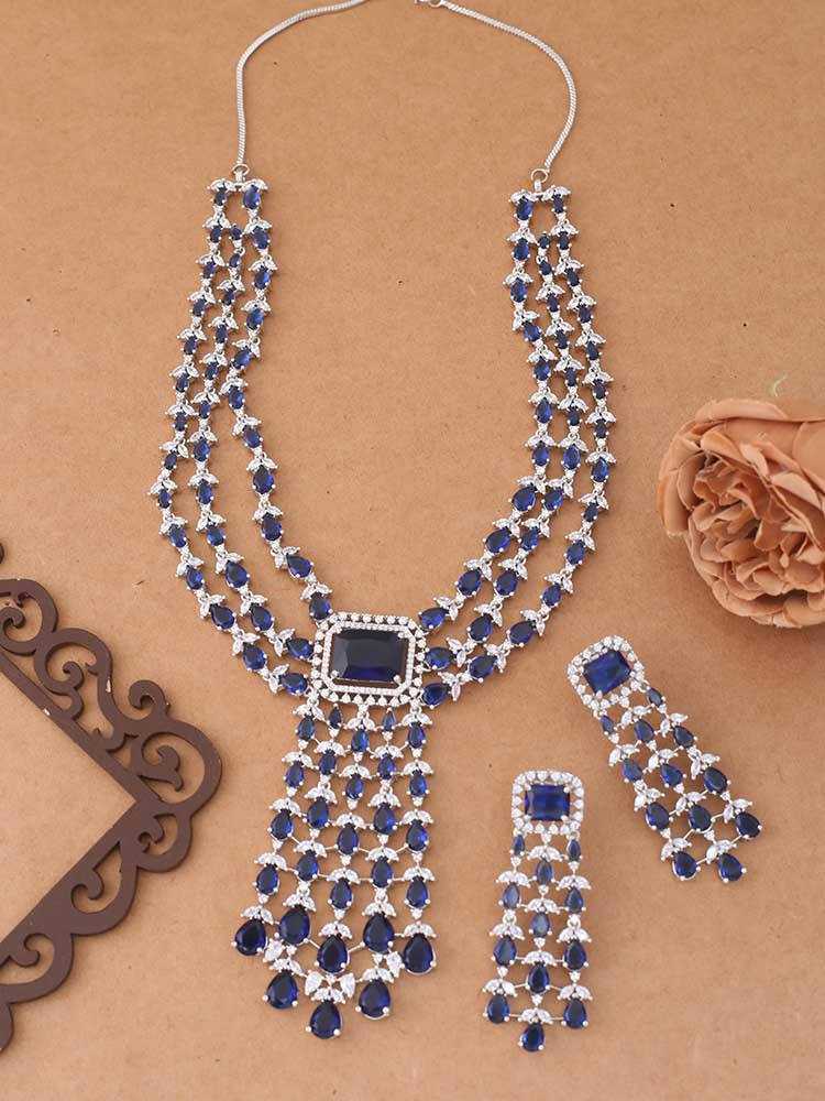 Ynf AD Diamond KESH192 Womens Jewellery Wholesale AD Diamond Necklace Necklaces Set Antique Necklaces Set Manufacturer