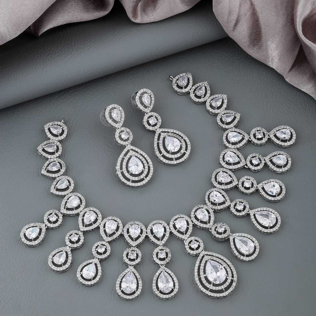 Ynf AD Diamond Womens Jewellery Wholesale AD Diamond Necklace Necklaces Set Fashion Necklace Manufacturer
