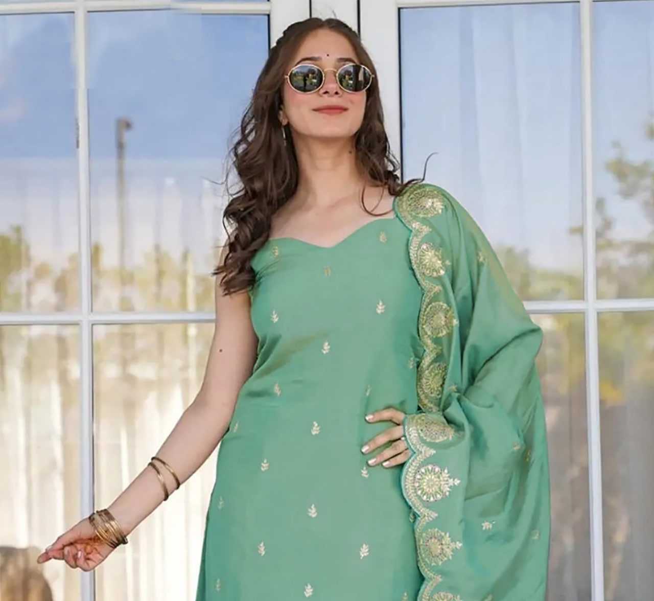 Ynf Art Silk KESH334 jaspreet Suits & Dresses Wholesale Embroidery Suits Party wear suits Silk Suits Manufacturer