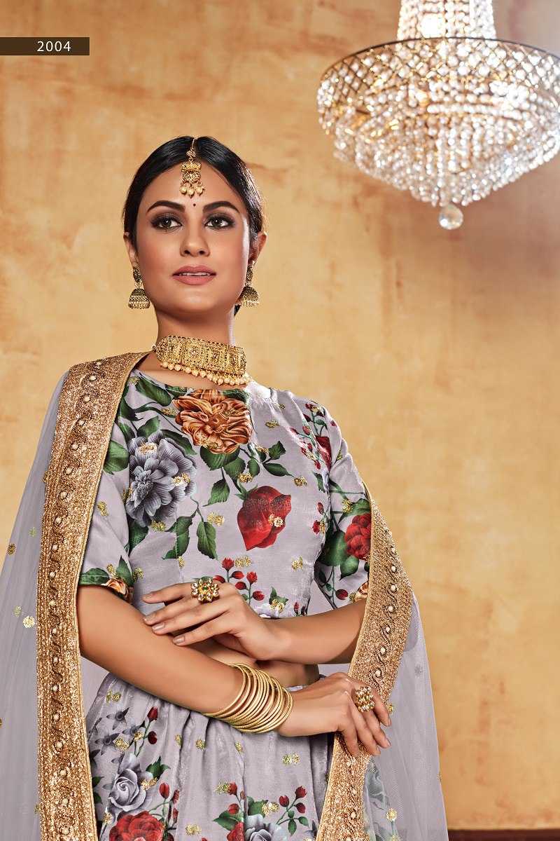 Ynf Art Silk RIN227 2004 Lehengas Wholesale Fancy Lehenga Traditional Lehenga Printed Lehenga Manufacturer