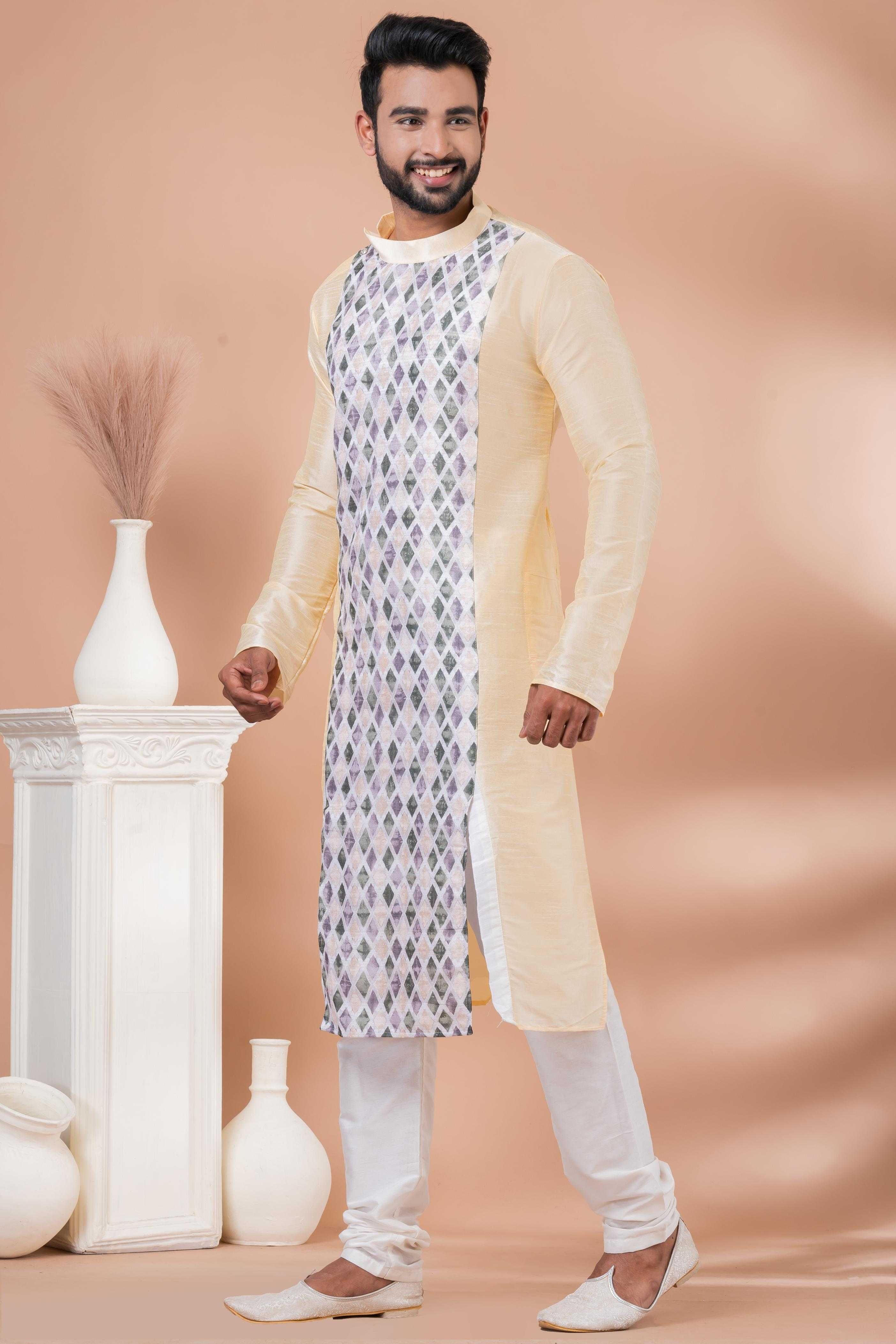 Ynf Banana Silk RIN223 3388A Mens Wear Festive Collections Wholesale Mens Kurtas Mens Kurta Pyjama Onam Collections Manufacturer