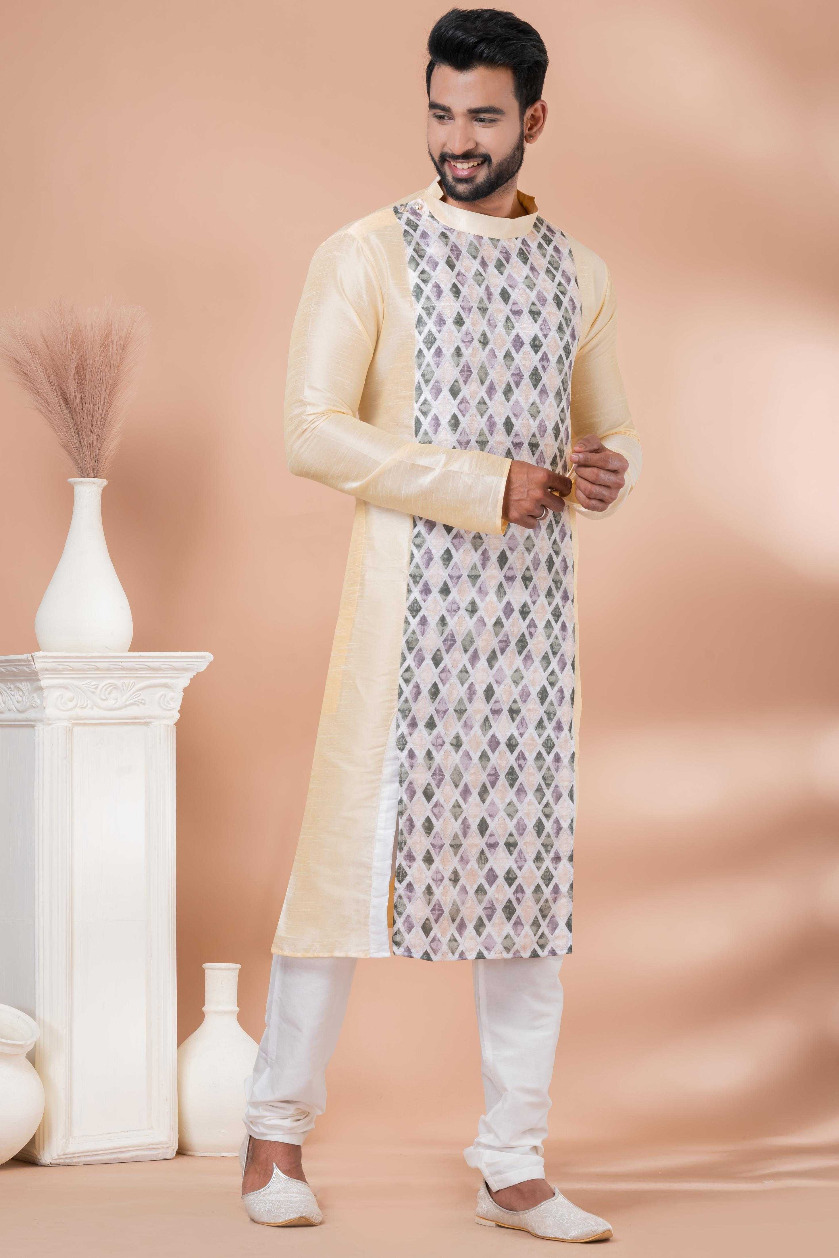 Ynf Banana Silk RIN223 3388A Mens Wear Festive Collections Wholesale Mens Kurtas Mens Kurta Pyjama Onam Collections Manufacturer