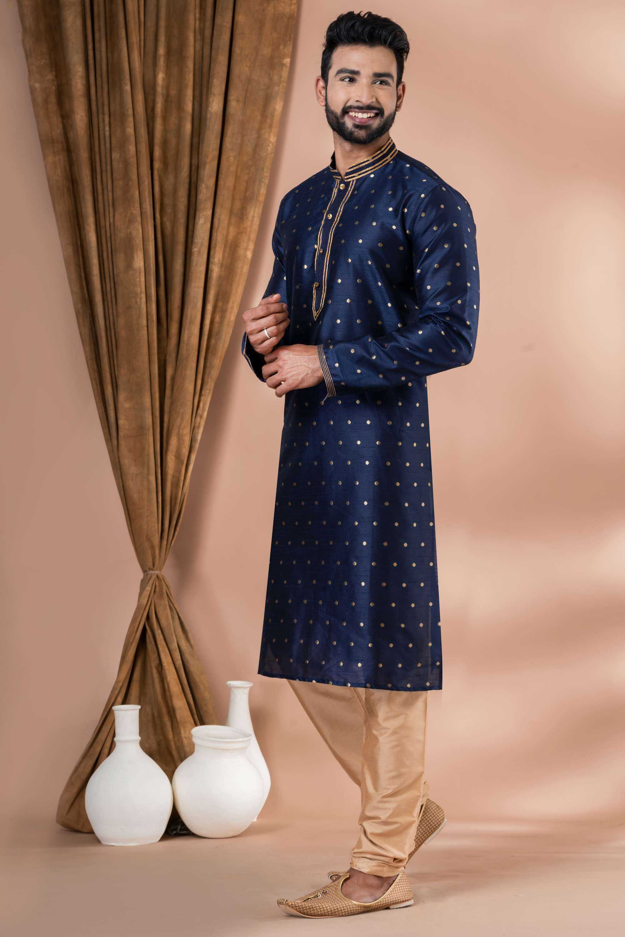Ynf Banana Silk RIN223 3423A Mens Wear Wholesale Mens Kurtas Mens Kurta Pyjama Men Wedding kurta Manufacturer