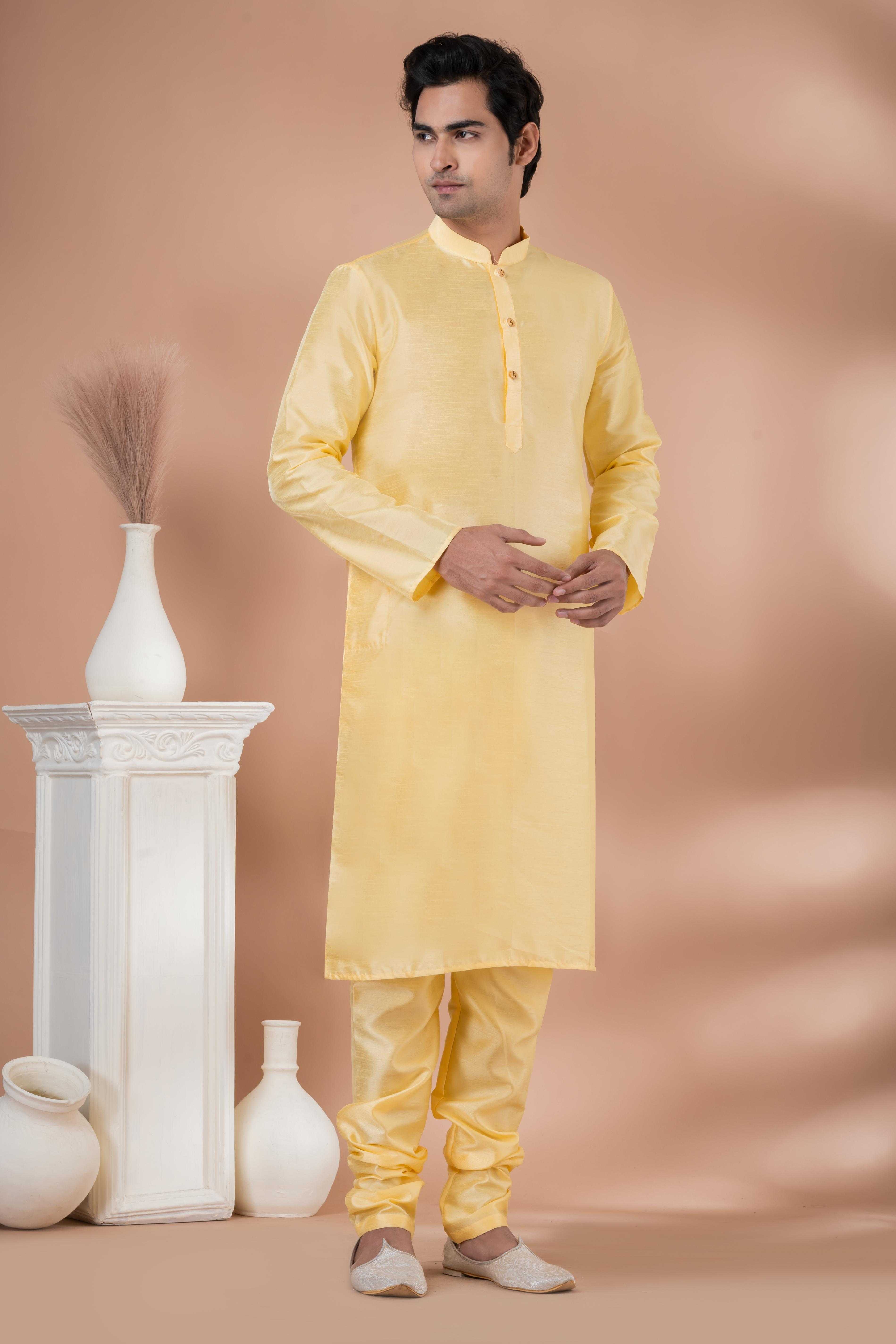 Ynf Banarasi Cotton RIN223 3357C Mens Wear Wholesale Mens Kurtas Mens Kurta Pyjama Men Wedding kurta Manufacturer