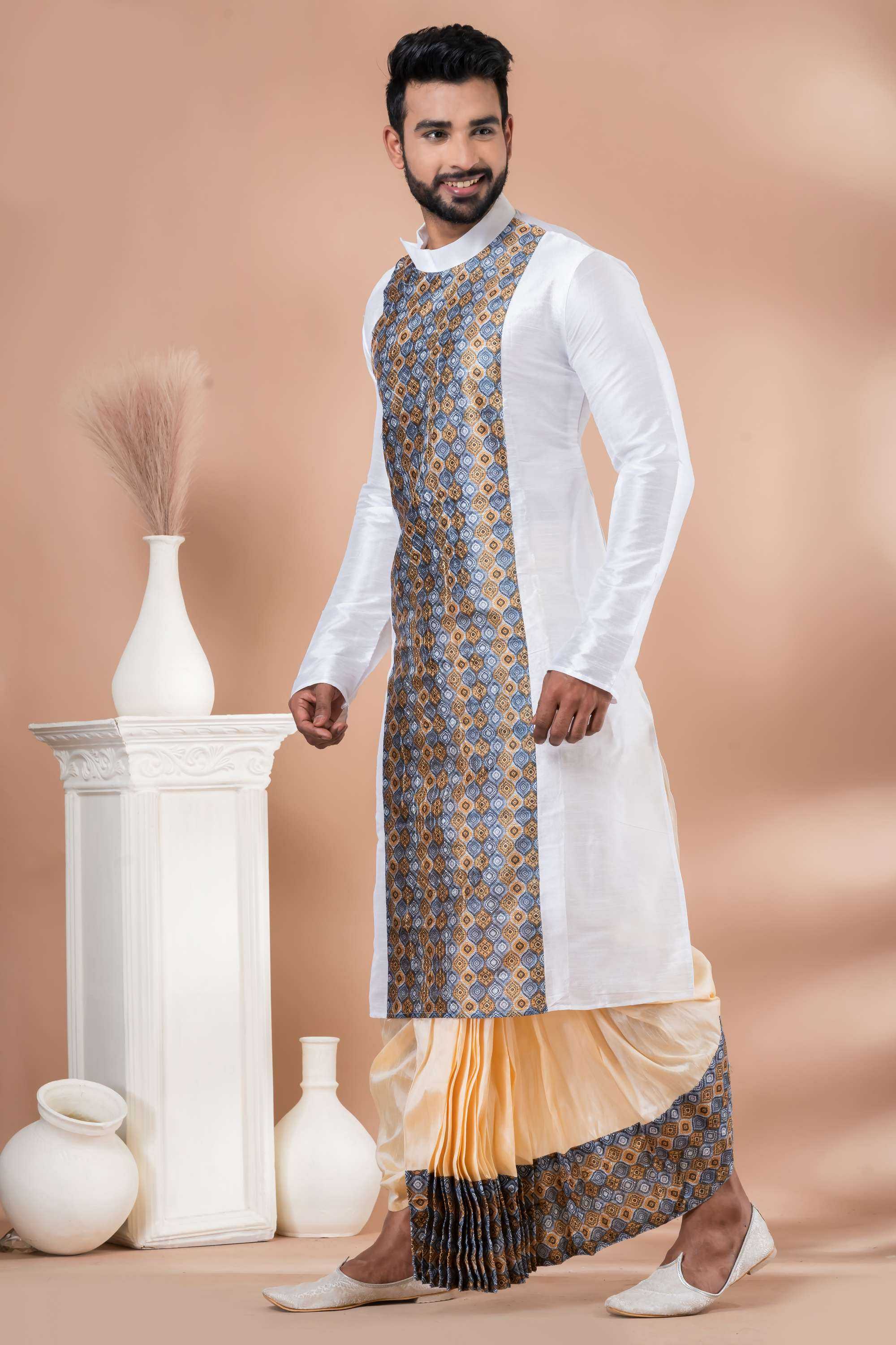 Ynf Banarasi Cotton RIN223 3383B Mens Wear Wholesale Mens Kurtas Mens Kurta Pyjama Men Wedding kurta Manufacturer