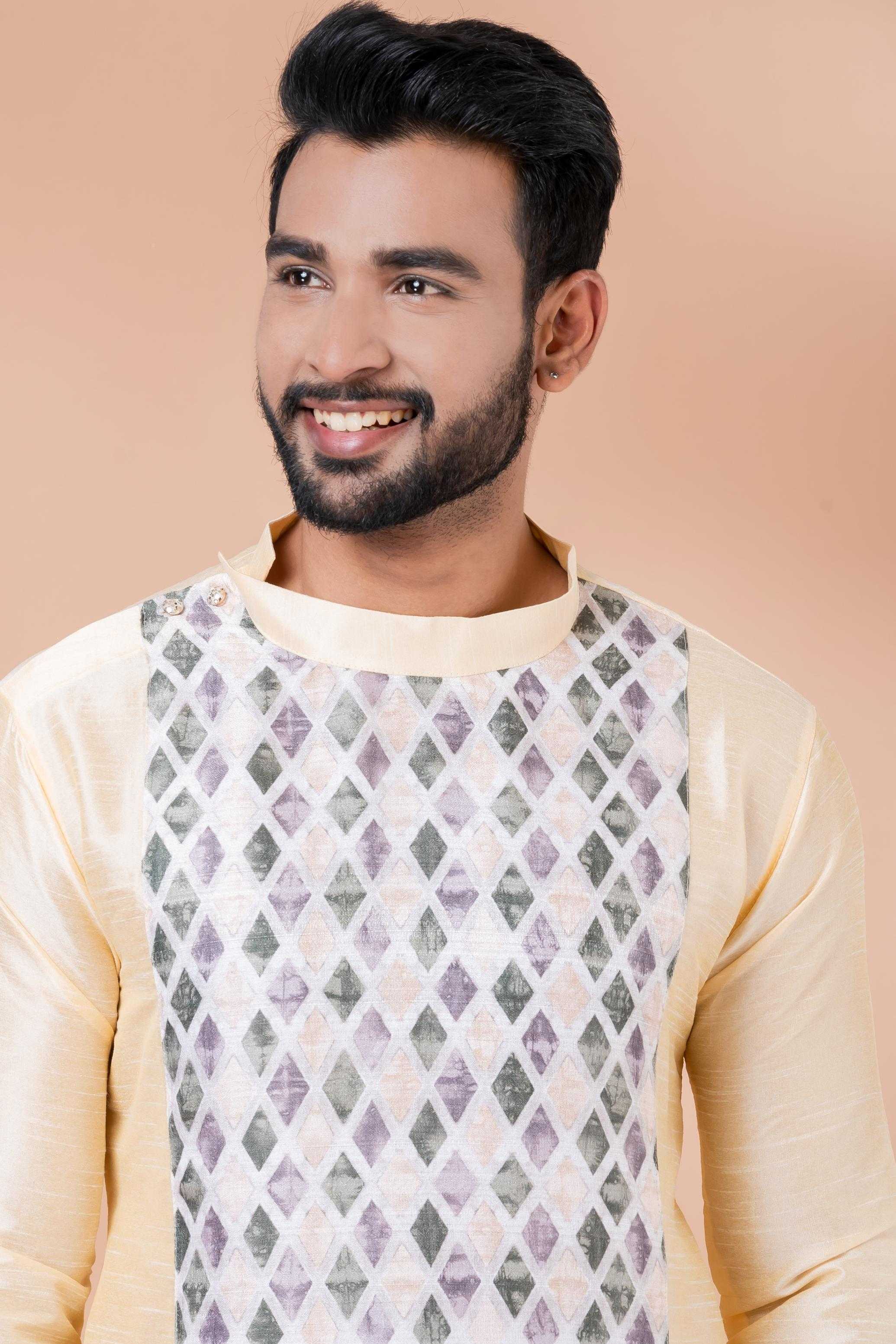 Ynf Banarasi Cotton RIN223 3388C Mens Wear Festive Collections Wholesale Mens Kurtas Mens Kurta Pyjama Onam Collections Manufacturer