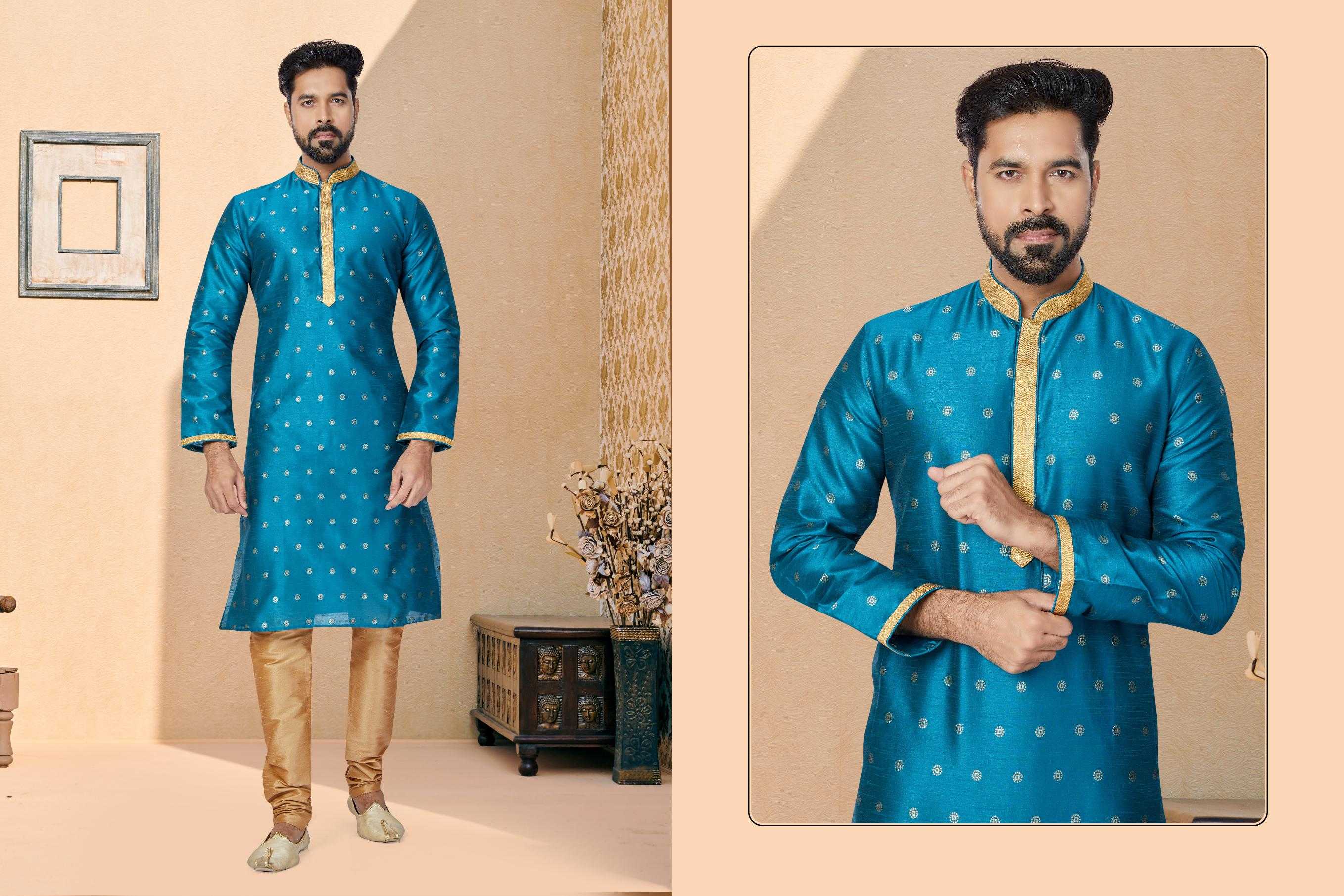Ynf Banarasi Jacquard RIN223 3084A Mens Wear Wholesale Mens Kurtas Mens Kurta Pyjama Men Wedding kurta Manufacturer