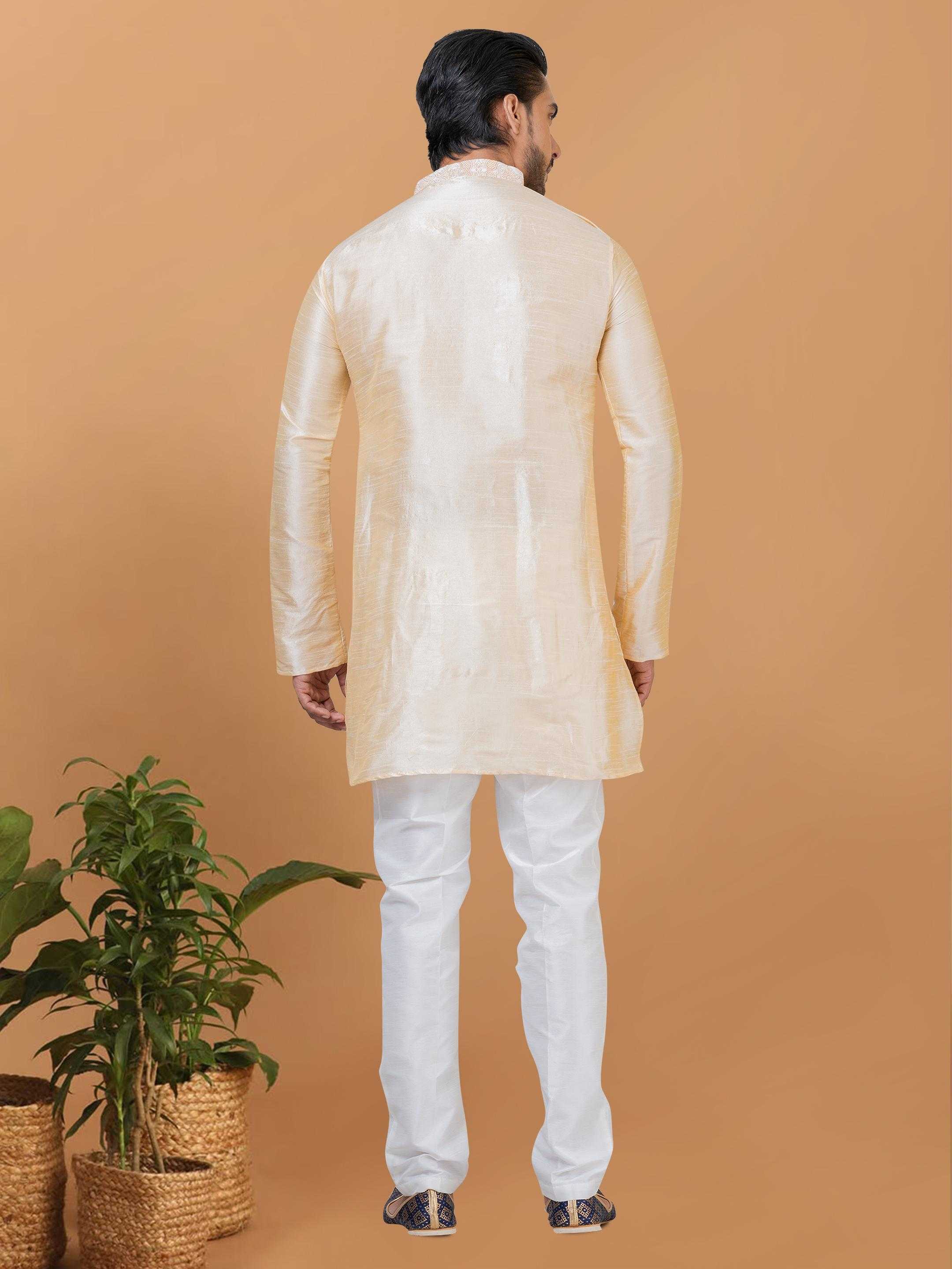 Ynf Banarasi Jacquard RIN223 3221C Mens Wear Festive Collections Wholesale Mens Kurtas Mens Kurta Pyjama Onam Collections Manufacturer